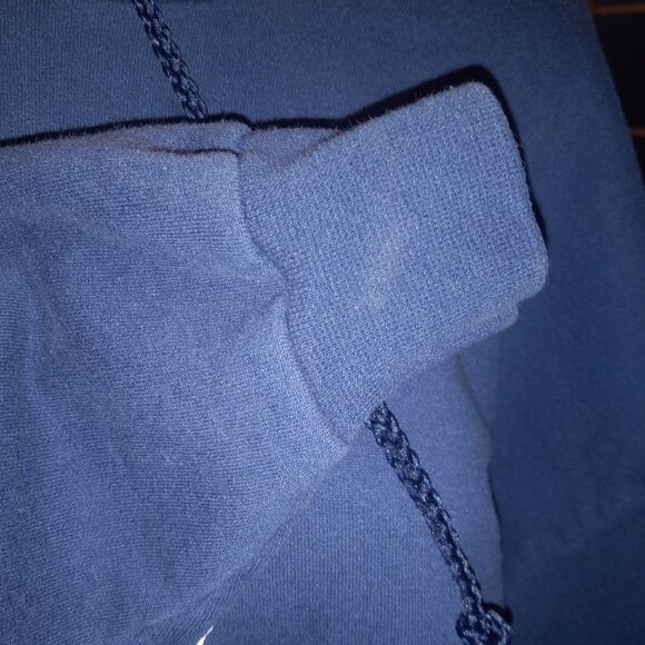 Notre Dame Mens XL Irish Fighting Life Cancer Blue Hoodie Sweatshirt - Picture 8 of 10